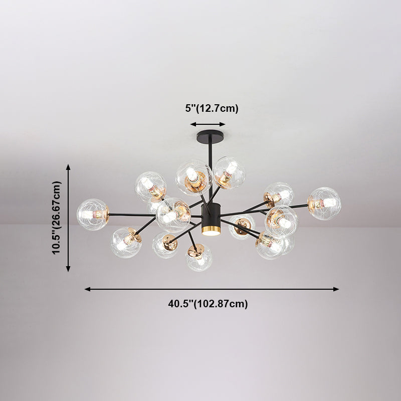 Contemporary Wrought Iron Hanging Chandelier Ceiling Hanging Light Fixture