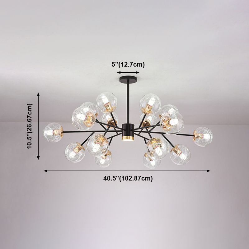 Contemporary Wrought Iron Hanging Chandelier Ceiling Hanging Light Fixture