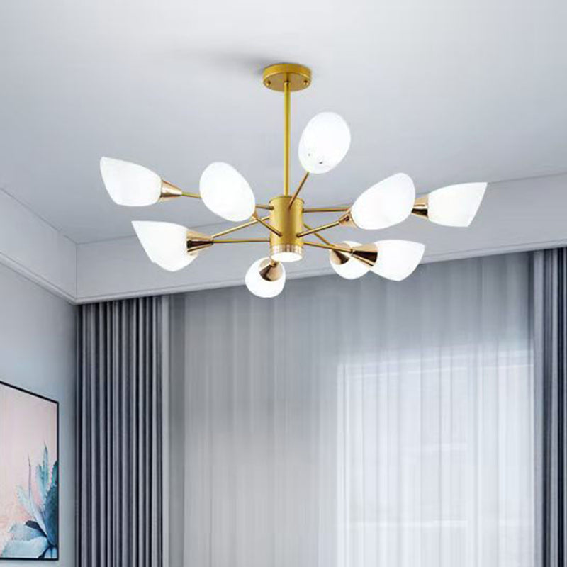 Glass Contemporary Pendant Lighting Fixtures Metal Sputnik Hanging Lights