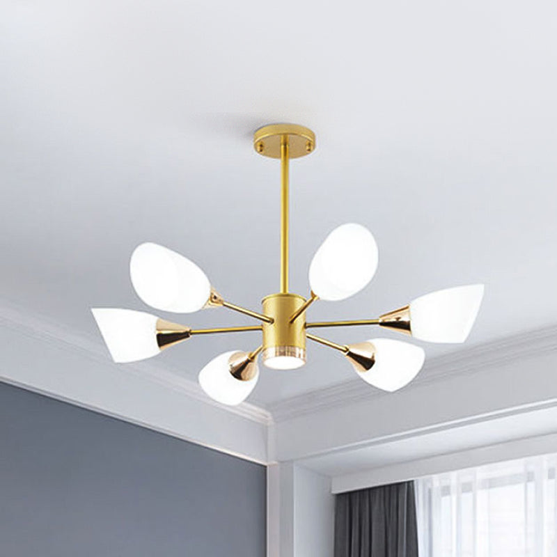 Glass Contemporary Pendant Lighting Fixtures Metal Sputnik Hanging Lights