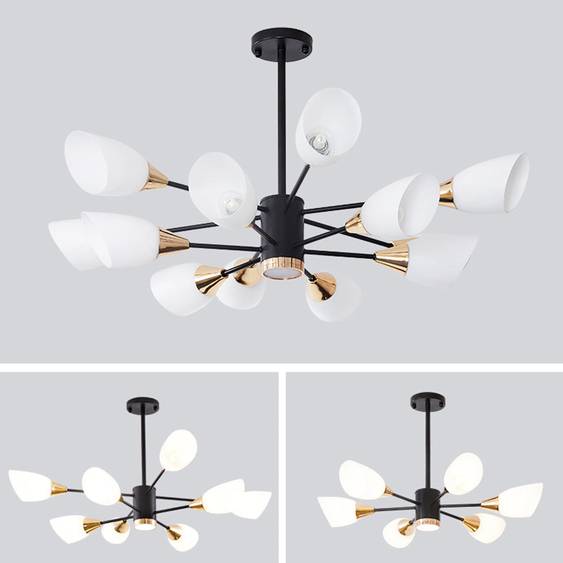 Glass Contemporary Pendant Lighting Fixtures Metal Sputnik Hanging Lights