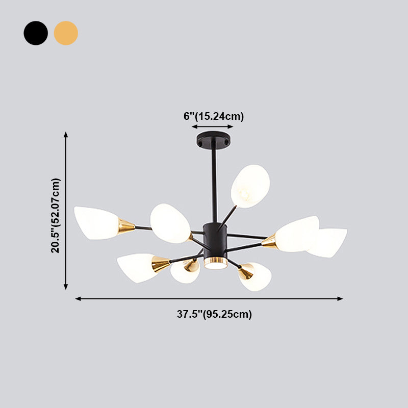 Glass Contemporary Pendant Lighting Fixtures Metal Sputnik Hanging Lights