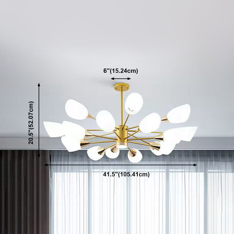 Glass Contemporary Pendant Lighting Fixtures Metal Sputnik Hanging Lights