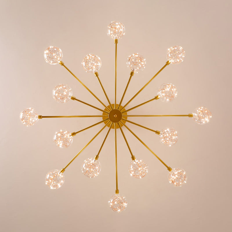 Gold Glass Hanging Pendant Lights Contemporary Hanging Lamps for Living Room