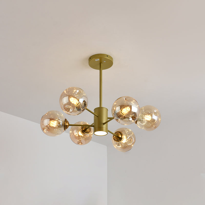 Nordic Modern Pendant Hanging Lights Global Glass Pendant Light for Living Room