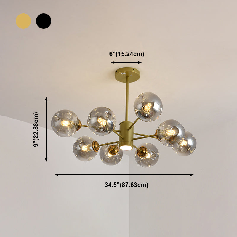 Nordic Modern Pendant Hanging Lights Global Glass Pendant Light for Living Room