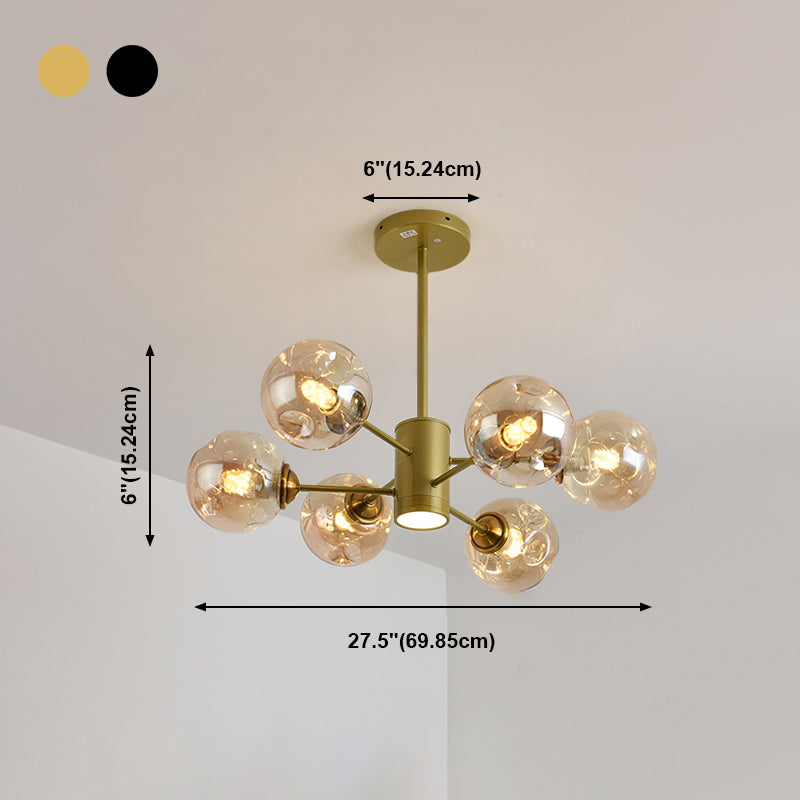 Nordic Modern Pendant Hanging Lights Global Glass Pendant Light for Living Room