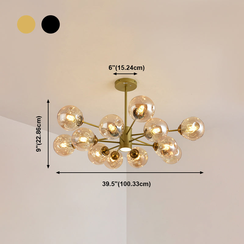 Nordic Modern Pendant Hanging Lights Global Glass Pendant Light for Living Room