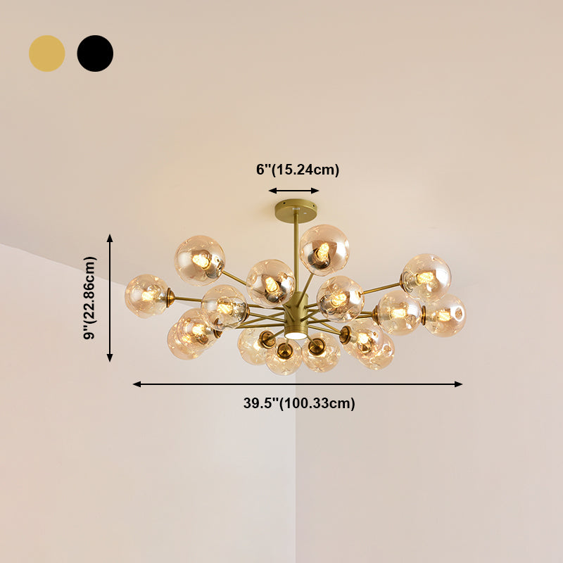 Nordic Modern Pendant Hanging Lights Global Glass Pendant Light for Living Room