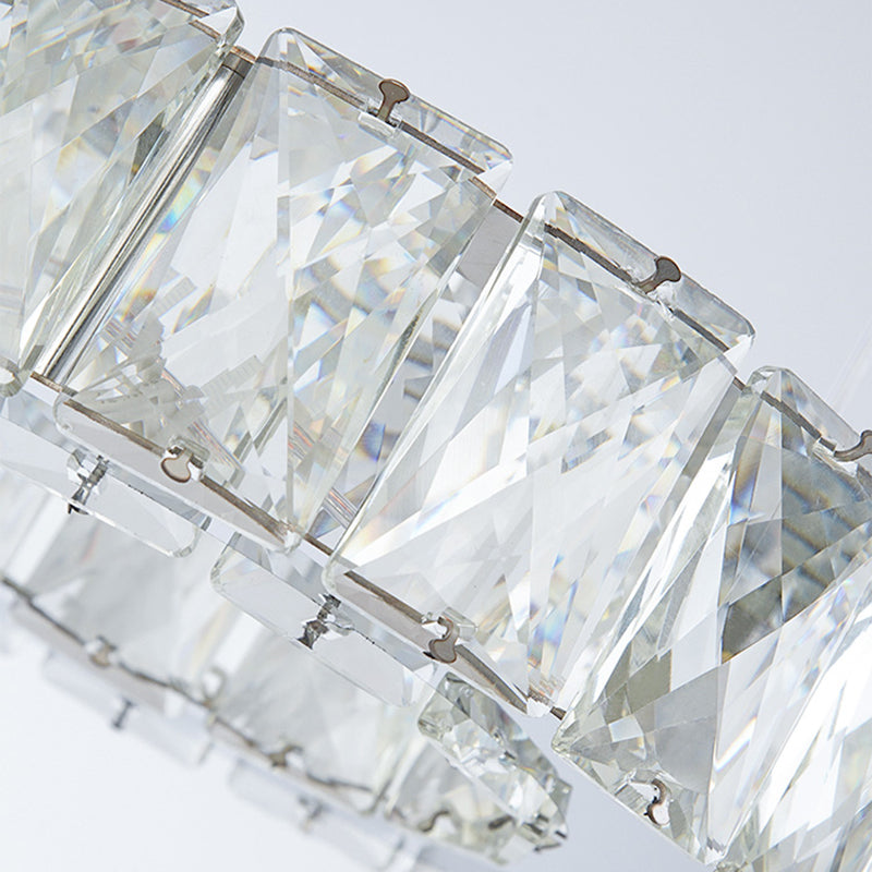 Luz de colgante cuadrado Luminación de la isla de cocina contemporánea con sombra de cristal