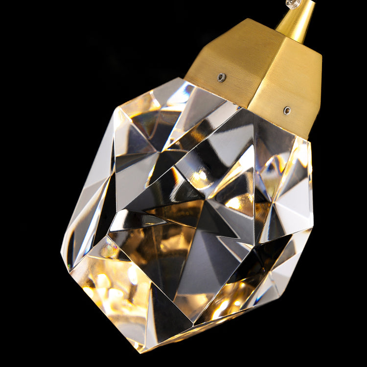 Koper geometrische kristal hanger licht Noordse moderne down verlichting voor slaapkamer