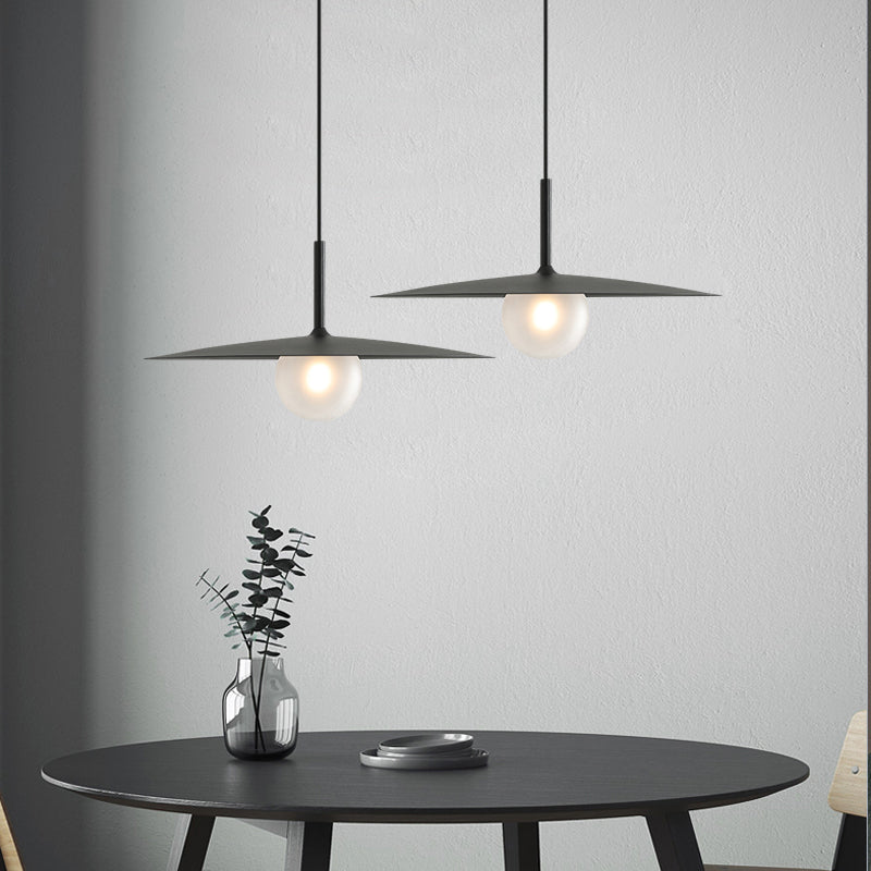 Couvre-pot Forme de suspension Éclairage de style moderne Métal 1 pendentif léger pour salle à manger