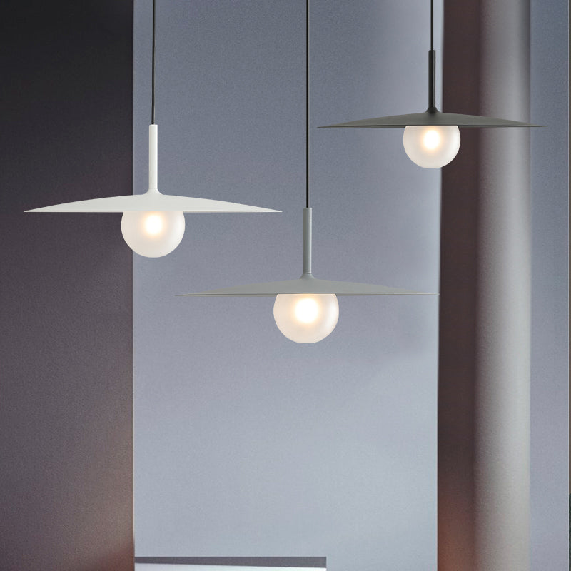 Couvre-pot Forme de suspension Éclairage de style moderne Métal 1 pendentif léger pour salle à manger