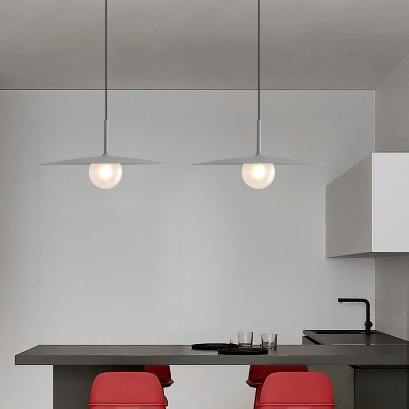 Couvre-pot Forme de suspension Éclairage de style moderne Métal 1 pendentif léger pour salle à manger