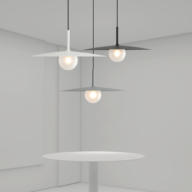 Couvre-pot Forme de suspension Éclairage de style moderne Métal 1 pendentif léger pour salle à manger