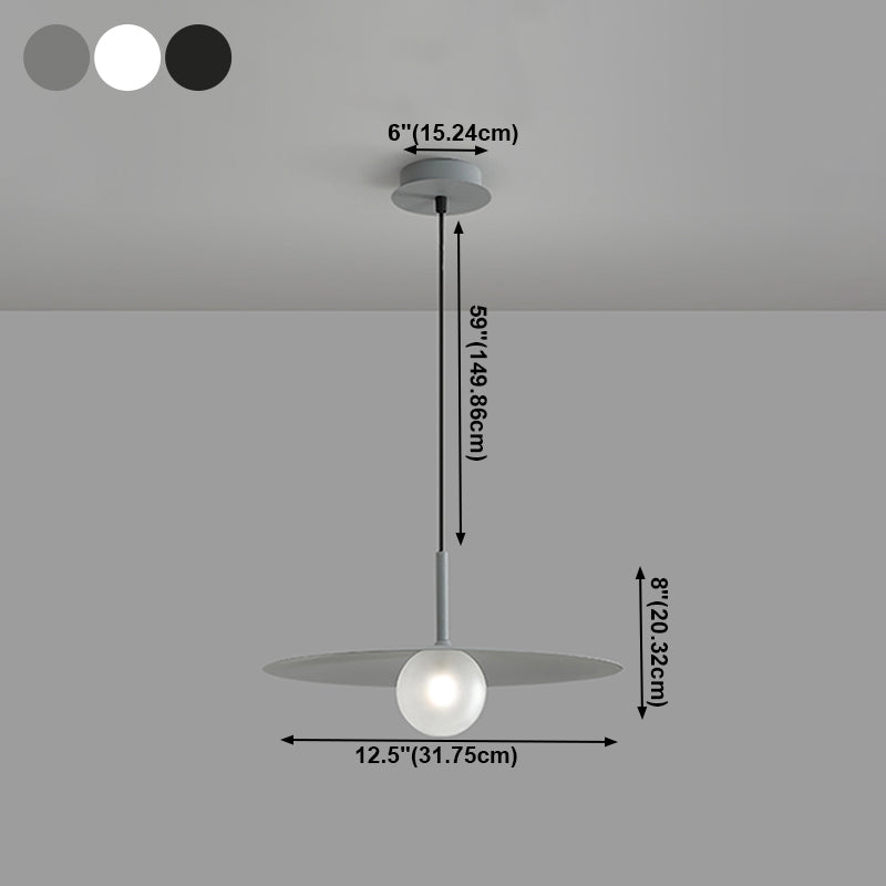 Couvre-pot Forme de suspension Éclairage de style moderne Métal 1 pendentif léger pour salle à manger