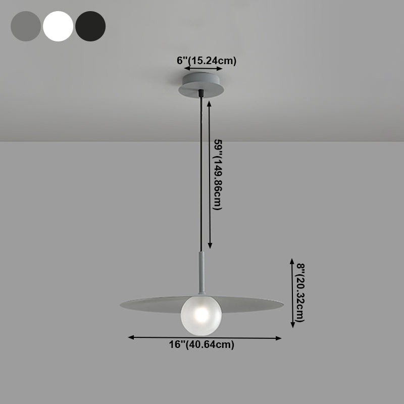 Couvre-pot Forme de suspension Éclairage de style moderne Métal 1 pendentif léger pour salle à manger