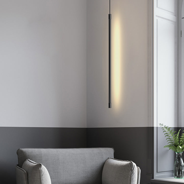 Éclairage suspendu linéaire Métal de style moderne 1 pendentif léger pour le chevet