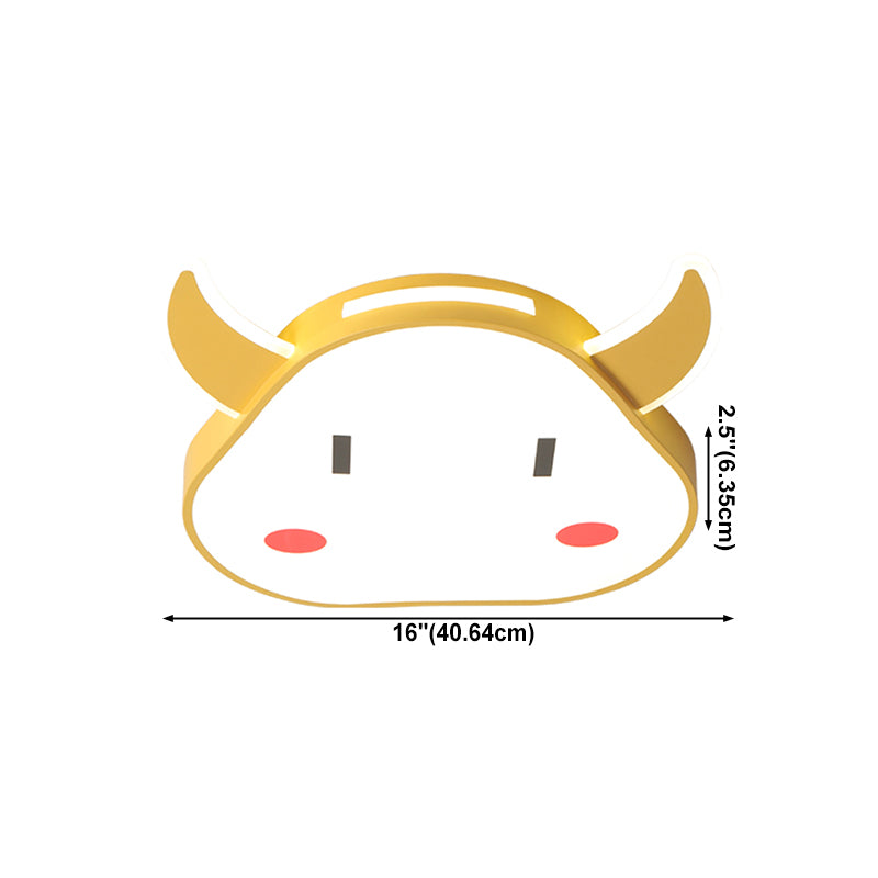 Taurus Modern Minimalism Ceiling Light Bedroom Living Room Creative Flush-mount Lamp