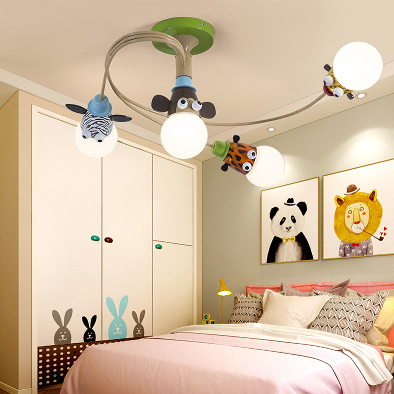 Lovely Animals LED Ceiling Light Modern Minimalism Flush Mount Lamp for Bedroom