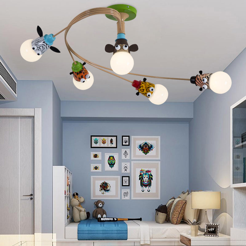 Lovely Animals LED Ceiling Light Modern Minimalism Flush Mount Lamp for Bedroom