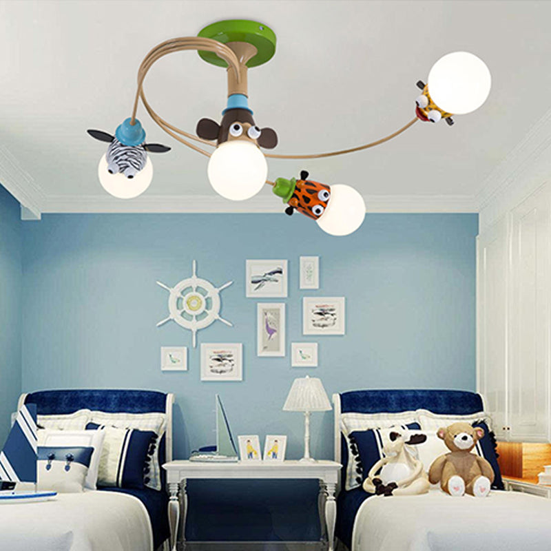 Lovely Animals LED Ceiling Light Modern Minimalism Flush Mount Lamp for Bedroom