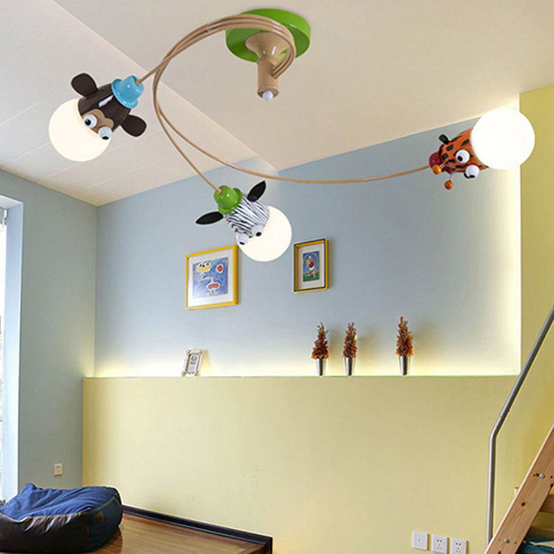 Lovely Animals LED Ceiling Light Modern Minimalism Flush Mount Lamp for Bedroom