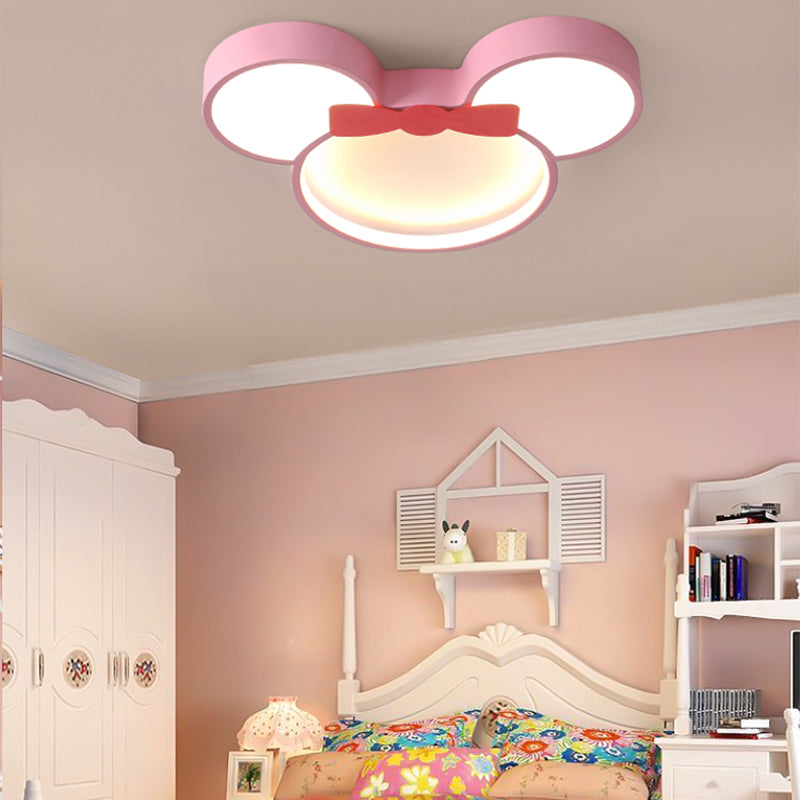 Modern Minimalism LED Ceiling Light Lovely Cartoon Flush-mount Lamp for Kids Bedroom