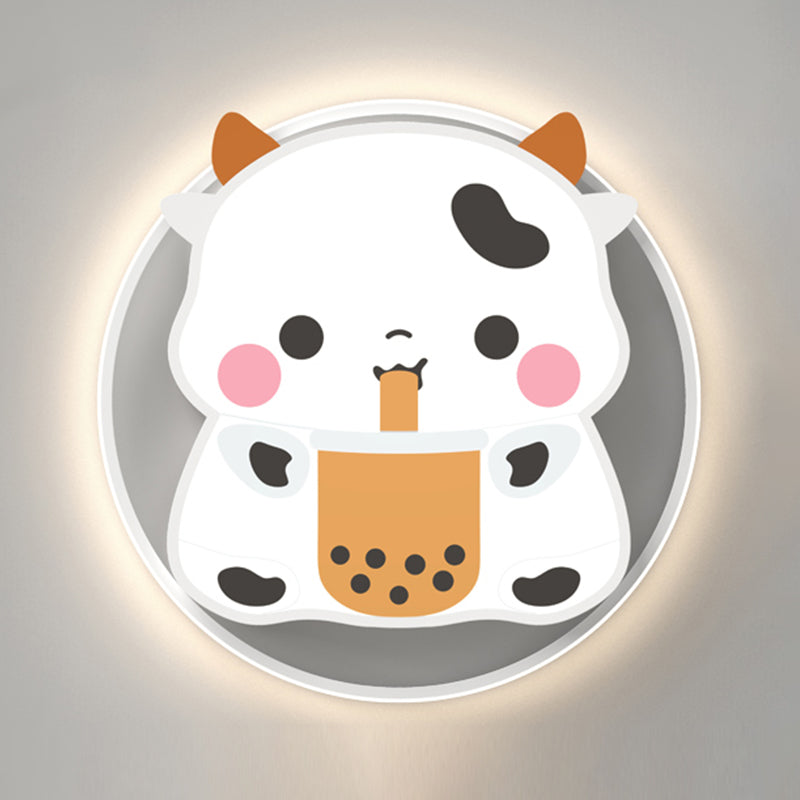 Lovely Cow LED Ceiling Light Modern Simple Style Flush-mount Lamp for Bedroom Living Room