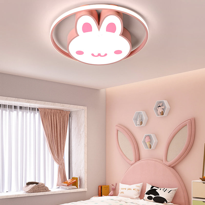 Lovely Rabbit LED Ceiling Light Modern Simple Style Flush-mount Lamp for Living Room