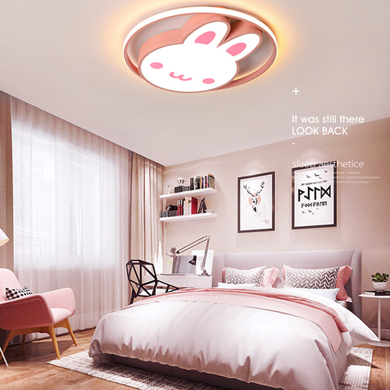 Lovely Rabbit LED Ceiling Light Modern Simple Style Flush-mount Lamp for Living Room
