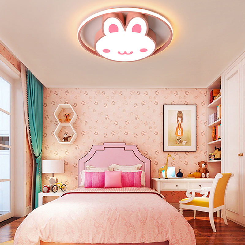Lovely Rabbit LED Ceiling Light Modern Simple Style Flush-mount Lamp for Living Room