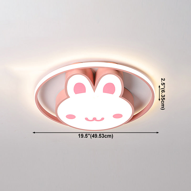Lovely Rabbit LED Ceiling Light Modern Simple Style Flush-mount Lamp for Living Room