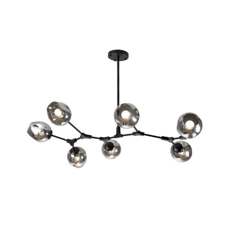 Nordic Modern Chandelier Light Dining Room Glass Shade Hanging Light Fixture