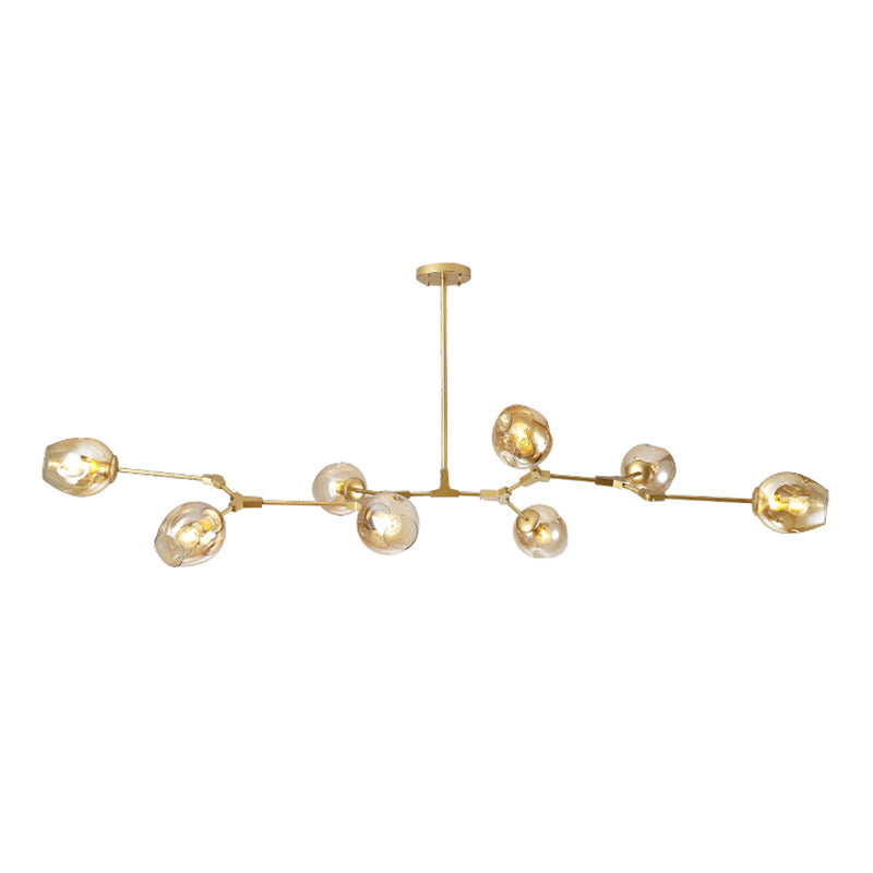 Nordic Modern Chandelier Light Dining Room Glass Shade Hanging Light Fixture