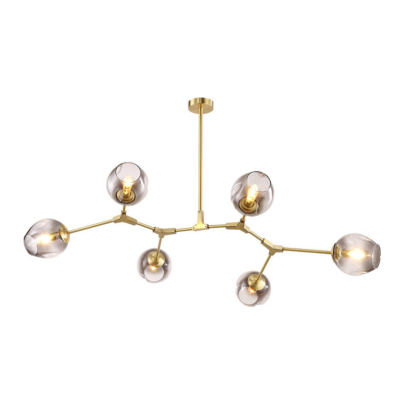 Nordic Modern Chandelier Light Dining Room Glass Shade Hanging Light Fixture