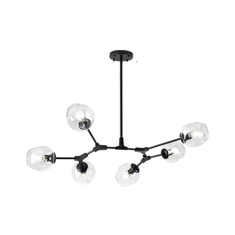 Nordic Modern Chandelier Light Dining Room Glass Shade Hanging Light Fixture