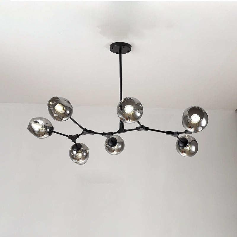 Nordic Modern Chandelier Light Dining Room Glass Shade Hanging Light Fixture