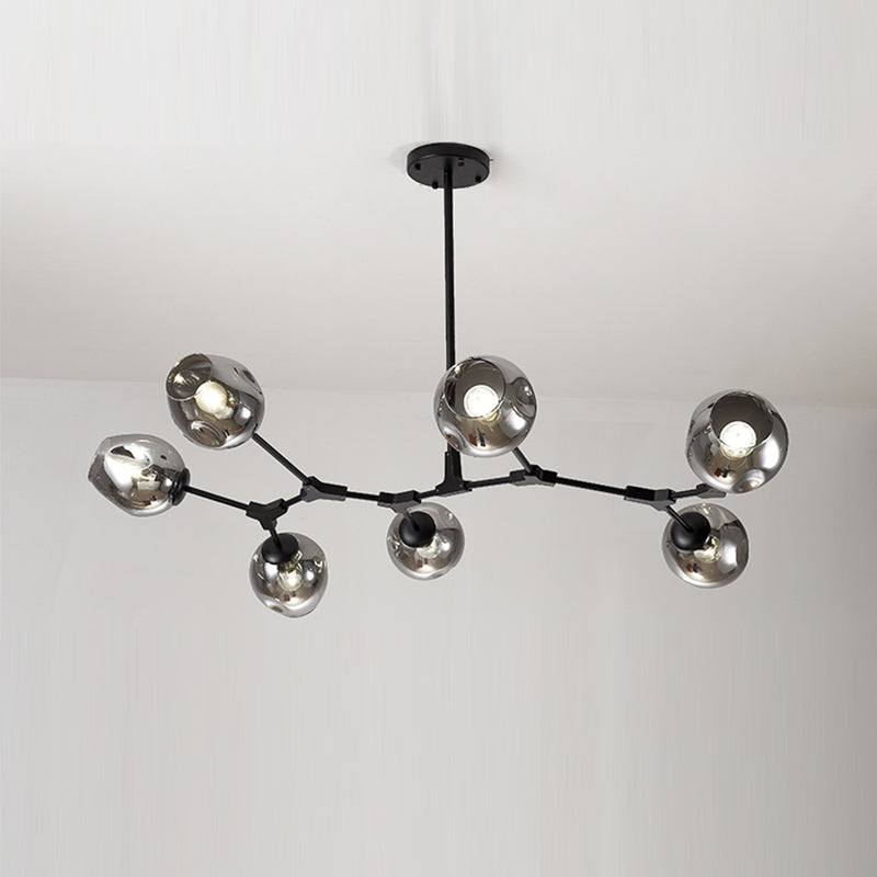 Nordic Modern Chandelier Light Dining Room Glass Shade Hanging Light Fixture