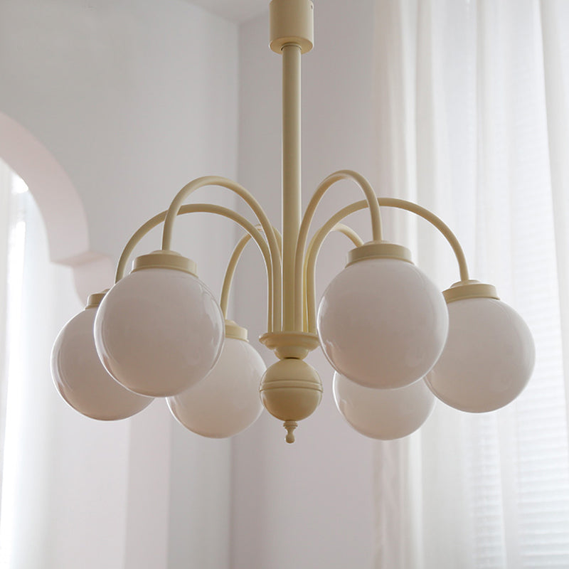 Glass Simplicity Style Chandelier Globe Multi Light Hanging Light for Restaurant