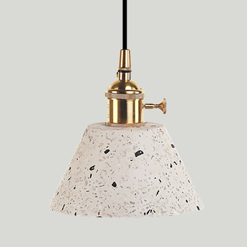 1 Light Pendant Lighting Modern Style Geometric Shape Stone Hanging Lamp for Bedroom