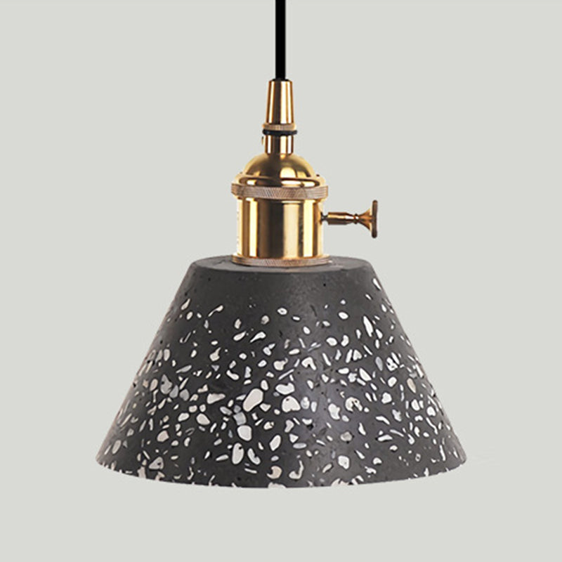 1 Light Pendant Lighting Modern Style Geometric Shape Stone Hanging Lamp for Bedroom