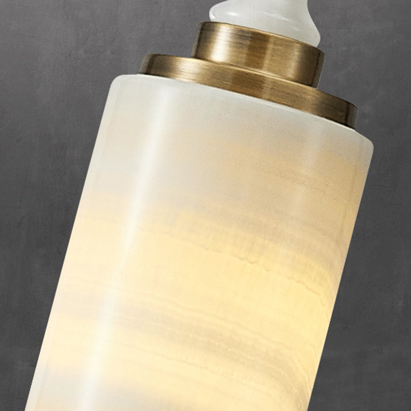 Suspension de style moderne suspendu à la lumière du cylindre en pierre pour chambre à coucher