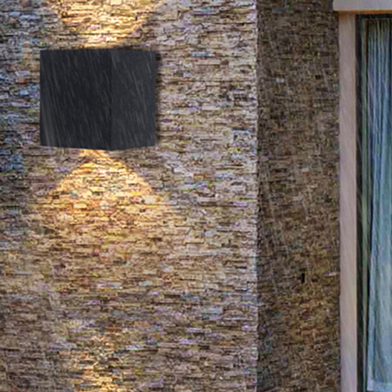 Quadratische Leuchtenleuchte moderne LED -LED -Wandbeleuchtung im Freien