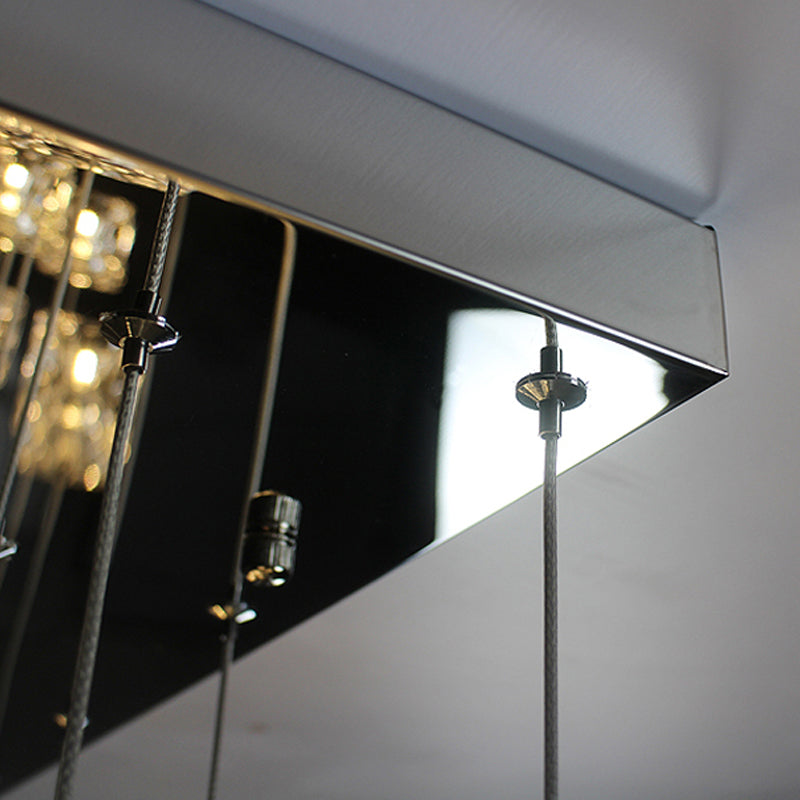 Cube Shape Crystal Pendant Light Contemporain multiple suspendu pour les escaliers