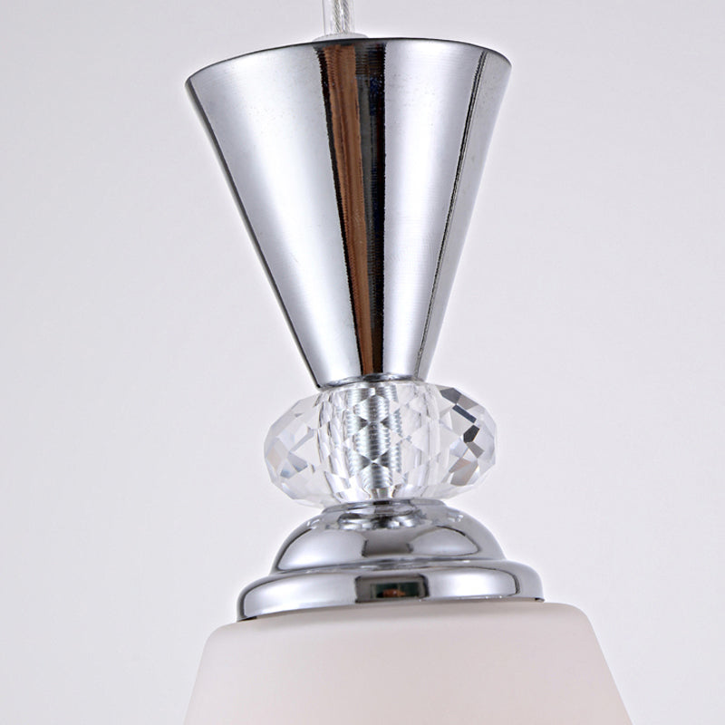 Bloemen diner hanglampverlichting minimalistisch wit glas hangende verlichtingsarmatuur