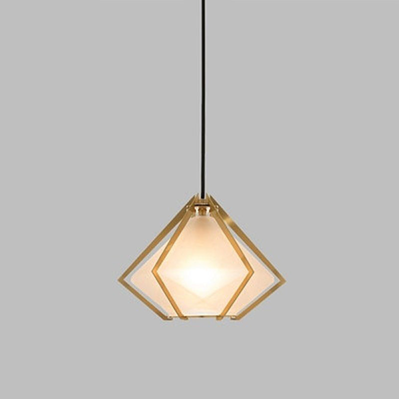 Pendoir en verre post-moderne Lumière de coucher de chevet à 1 lumière