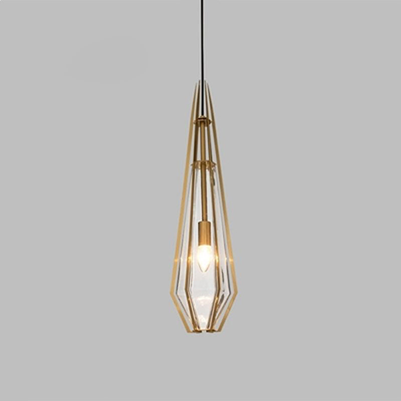 Pendoir en verre post-moderne Lumière de coucher de chevet à 1 lumière