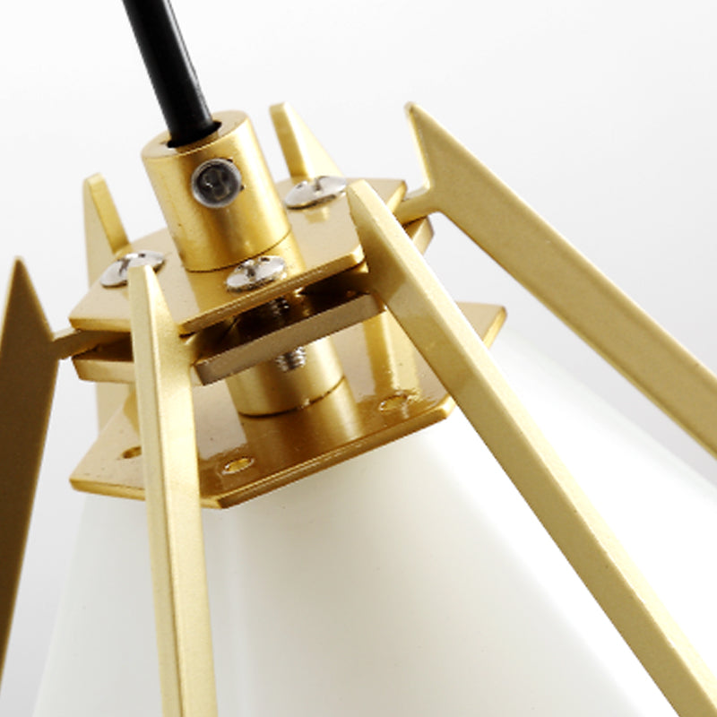 Pendoir en verre post-moderne Lumière de coucher de chevet à 1 lumière