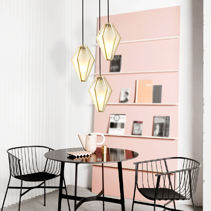 Pendoir en verre post-moderne Lumière de coucher de chevet à 1 lumière